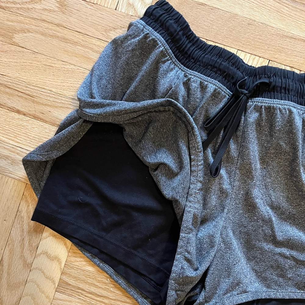 Champion Gray and Black Athletic Shorts Lightweight Performance - Picture 2 of 3